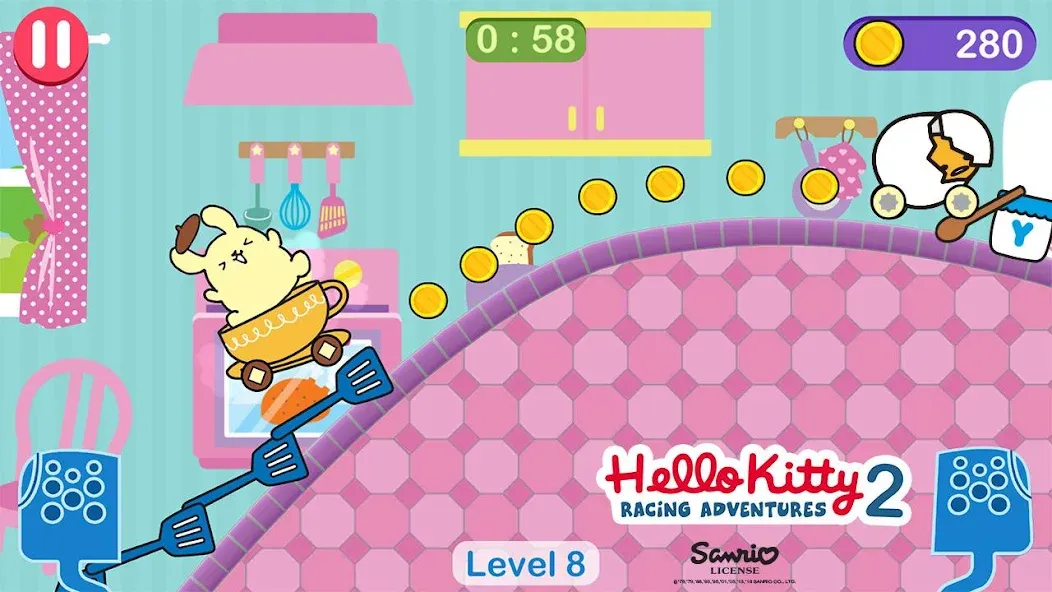 Hello Kitty games - car game [МОД Все открыто] Screenshot 2