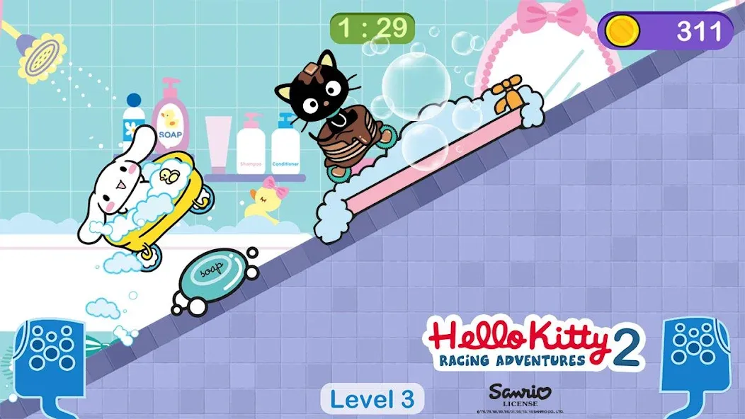 Hello Kitty games - car game [МОД Все открыто] Screenshot 3