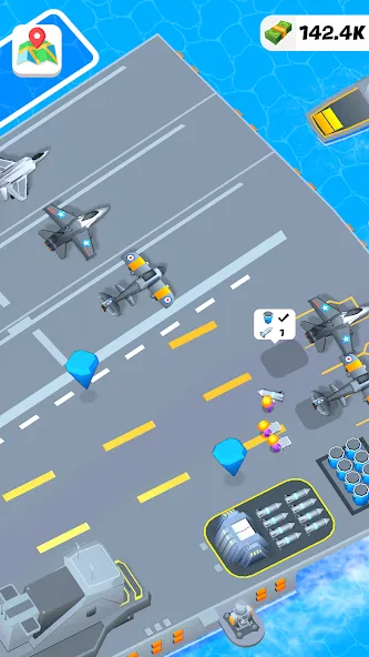 Idle Aircraft Carrier (Айдл Эйркрафт Кэрриер) [МОД Бесконечные деньги] Screenshot 2