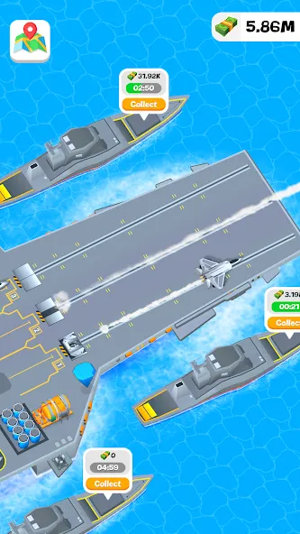Idle Aircraft Carrier (Айдл Эйркрафт Кэрриер) [МОД Бесконечные деньги] Screenshot 3