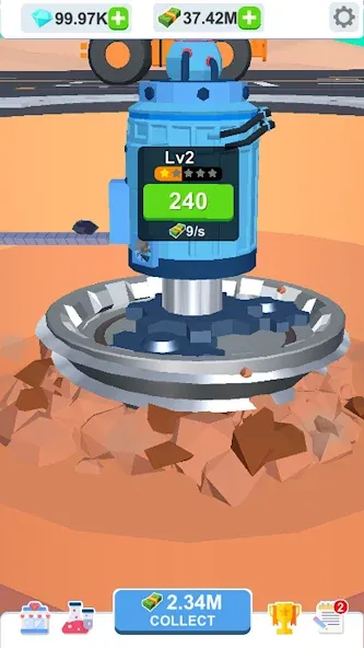 Idle Dig Factory [МОД Бесконечные монеты] Screenshot 1