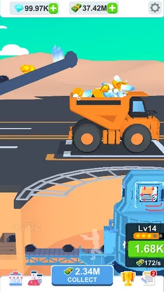 Idle Dig Factory [МОД Бесконечные монеты] Screenshot 4