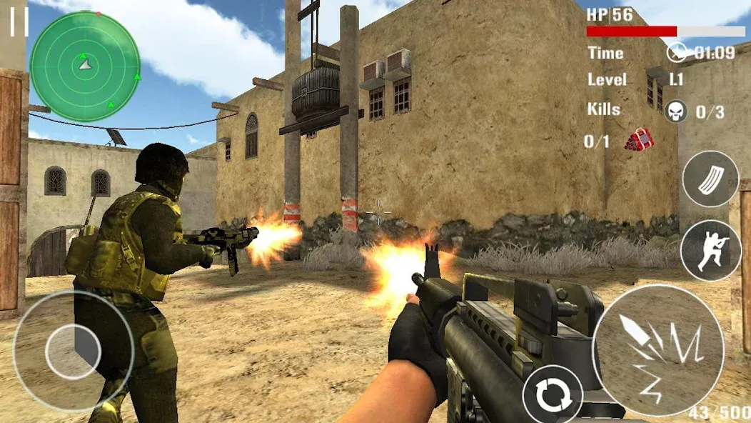 Gun Strike Shoot 3D [МОД Бесконечные деньги] Screenshot 1