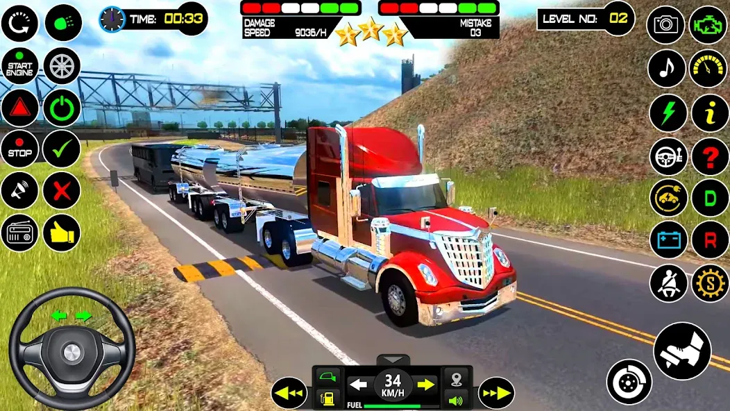 US Truck Driving Cargo Game 3D (Американский грузовик водителя) [МОД Много монет] Screenshot 3