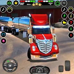 Скачать взлом US Truck Driving Cargo Game 3D (Американский грузовик водителя)  [МОД Много монет]
