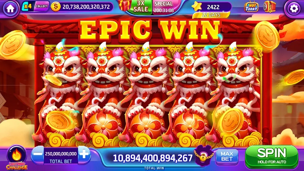 Lava Slots - Casino Games (Лава Слотс) [МОД Mega Pack] Screenshot 1