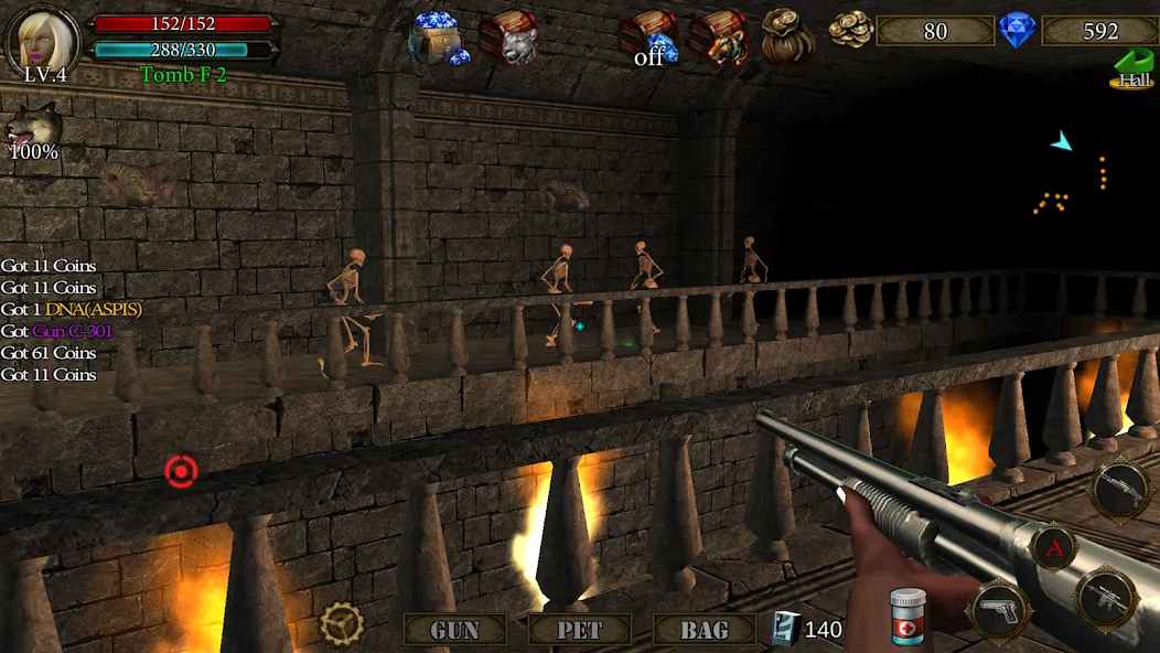 Dungeon Shooter : Dark Temple (Данжен Шутер) [МОД Бесконечные деньги] Screenshot 3