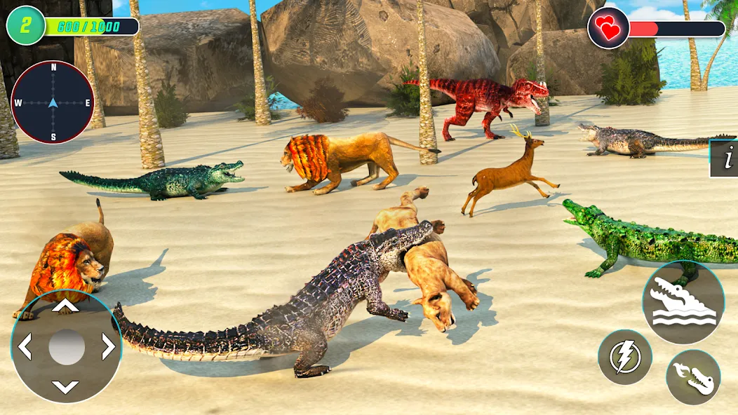 Crocodile Games: Animal Games [МОД Unlocked] Screenshot 3