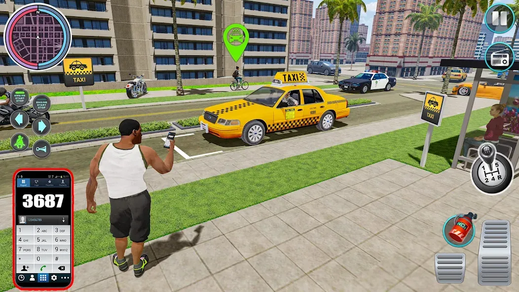 City Taxi Driving: Taxi Games [МОД Unlimited Money] Screenshot 1