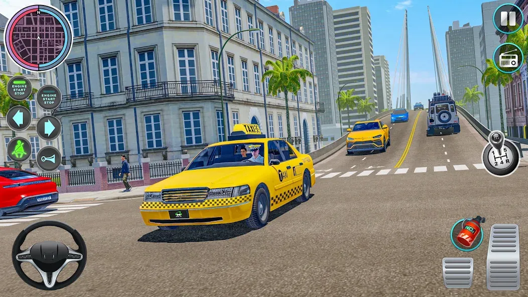 City Taxi Driving: Taxi Games [МОД Unlimited Money] Screenshot 4