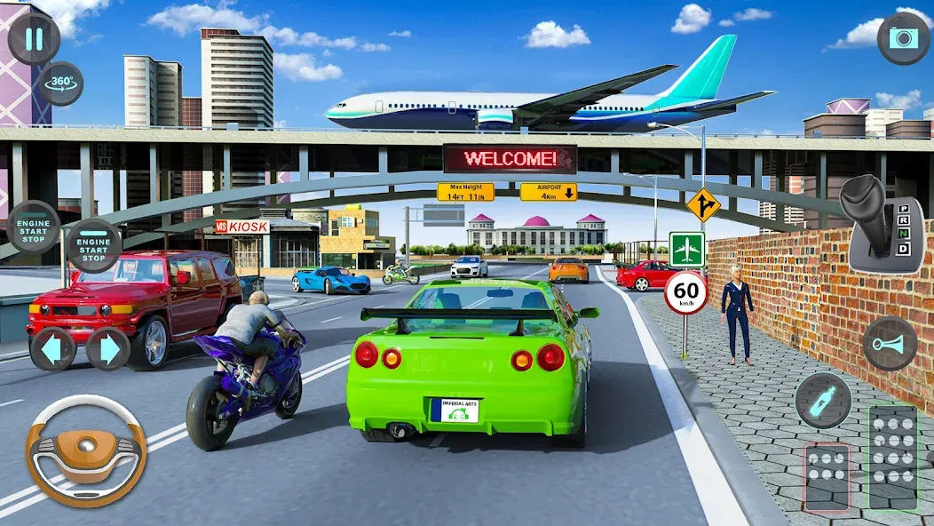 Modern Car Driving School Game [МОД Много монет] Screenshot 1