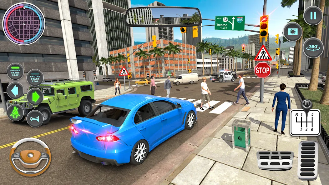 Modern Car Driving School Game [МОД Много монет] Screenshot 3
