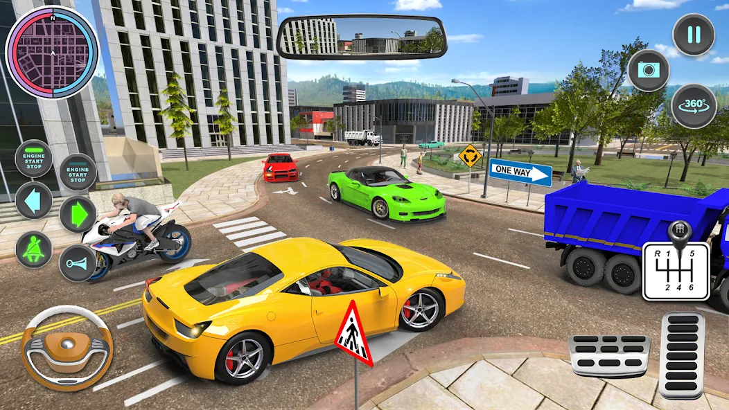 Modern Car Driving School Game [МОД Много монет] Screenshot 4