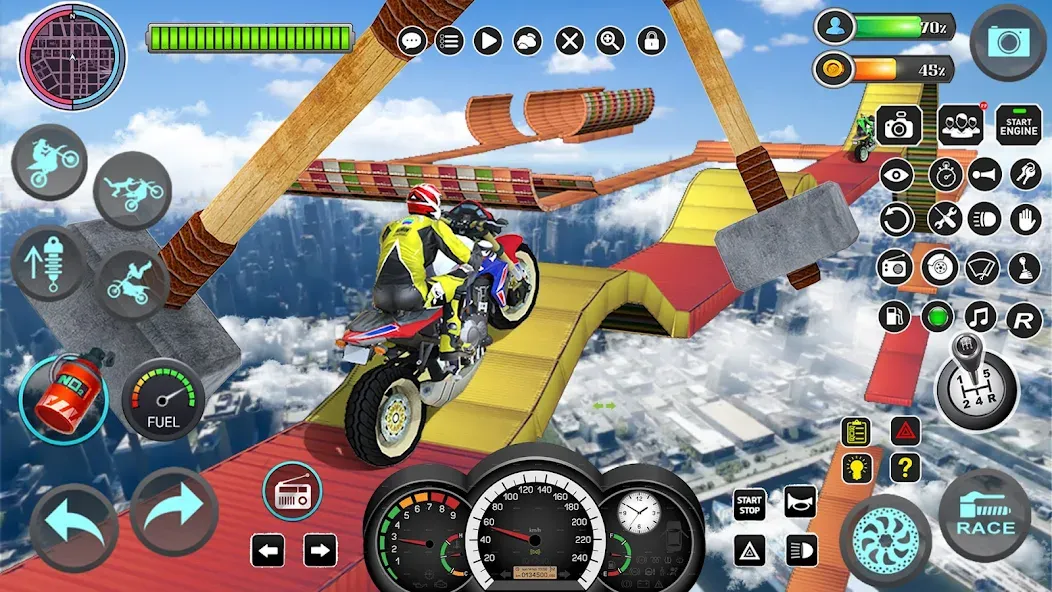 Mega Ramp Bike Stunts Games 3D [МОД Много денег] Screenshot 4
