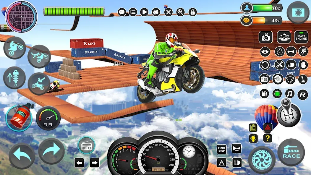 Mega Ramp Bike Stunts Games 3D [МОД Много денег] Screenshot 5