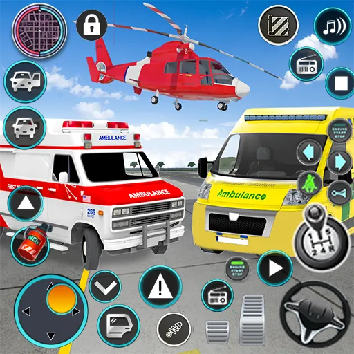 Heli Ambulance Simulator Game [МОД Бесконечные деньги] Screenshot 1
