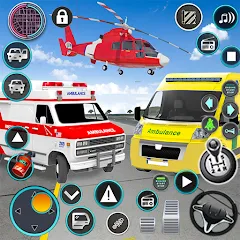 Взломанная Heli Ambulance Simulator Game  [МОД Бесконечные деньги]