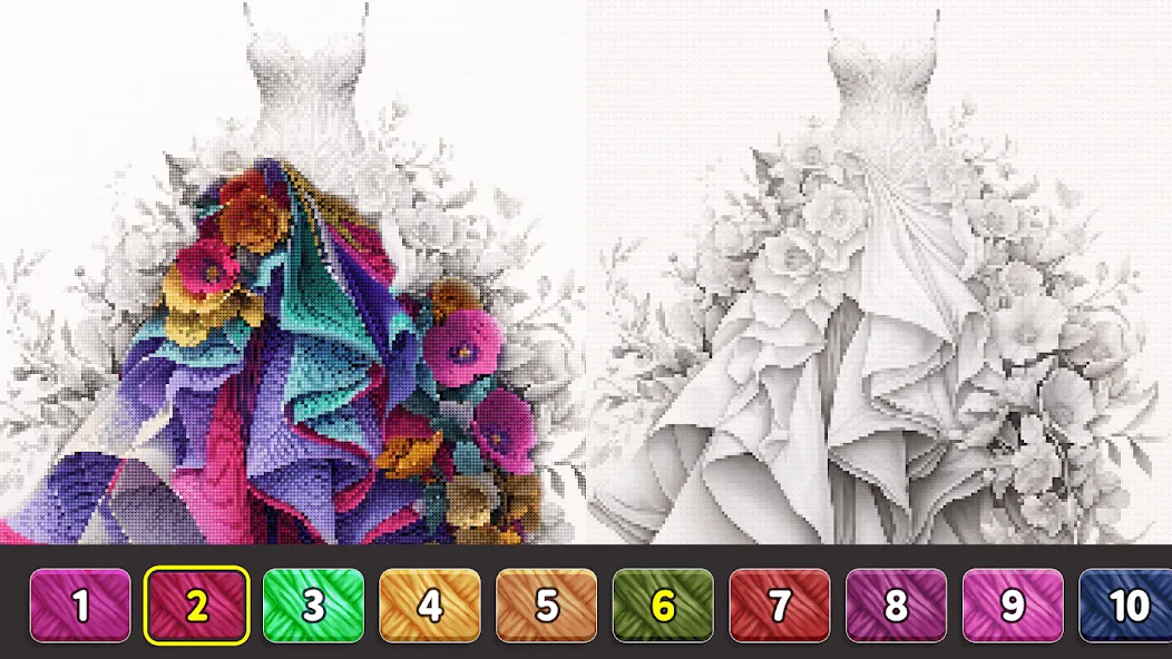 Cross Stitch: Color by Number [МОД Menu] Screenshot 2