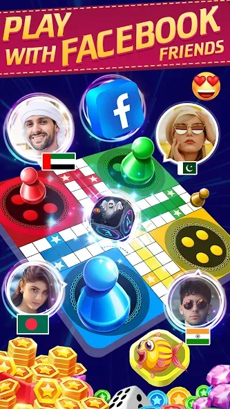 Online Ludo Game Multiplayer (Лудо Мастер Лудо Дайс Кинг) [МОД Все открыто] Screenshot 1