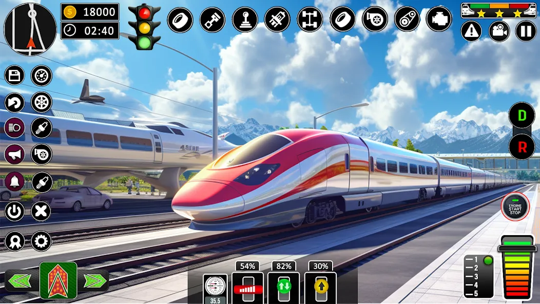 City Train Games Driver Sim 3D [МОД Много монет] Screenshot 4
