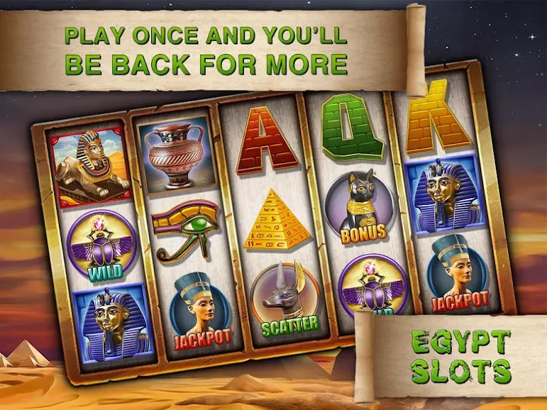 Egypt Slots Casino Machines (Египетские игровые автоматы казино) [МОД Бесконечные деньги] Screenshot 5