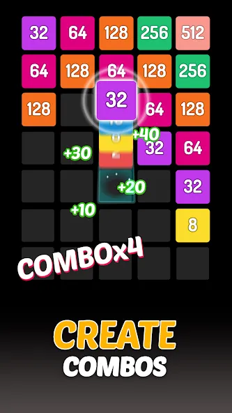 X2 Blocks - 2048 Number Game (Блоки) [МОД Unlimited Money] Screenshot 3