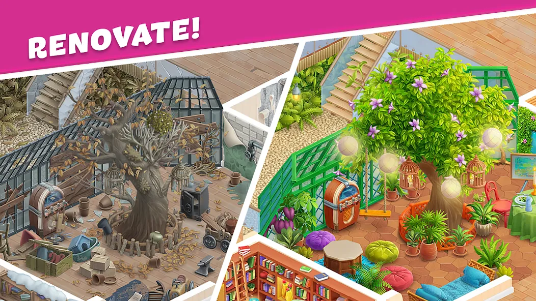 Open House: Match 3 puzzles (Открытый дом) [МОД Mega Pack] Screenshot 5