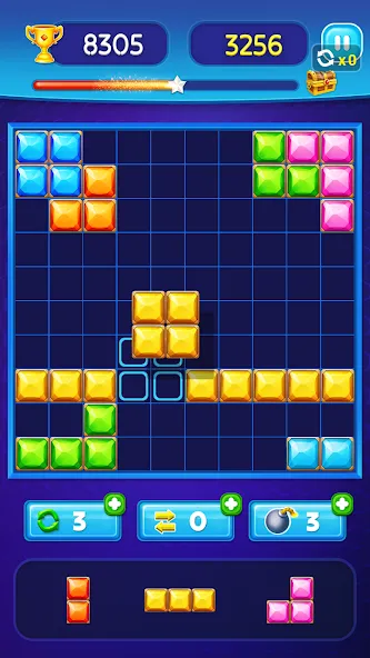 Block Puzzle - Gem Block (Блокпазл блокголоволомка) [МОД Unlocked] Screenshot 4