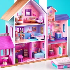 Взлом Doll House Design Doll Games (Дизайн кукольного домика игры с куклами)  [МОД Много монет]