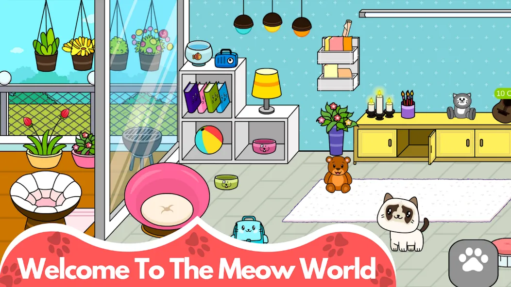 My Cat Town - Cute Kitty Games [МОД Unlimited Money] Screenshot 1