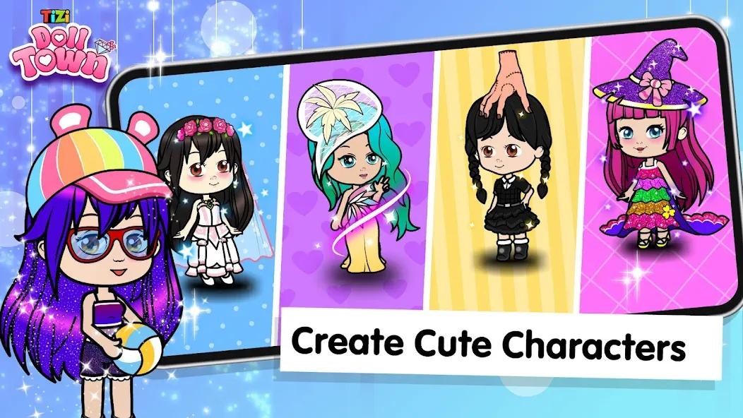 Tizi Town: Doll Dress Up Games [МОД Много монет] Screenshot 2