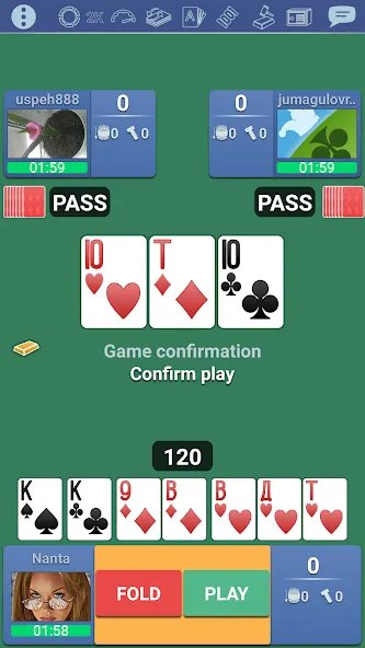 Thousand 1000 Online card game [МОД Много денег] Screenshot 1