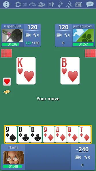 Thousand 1000 Online card game [МОД Много денег] Screenshot 5