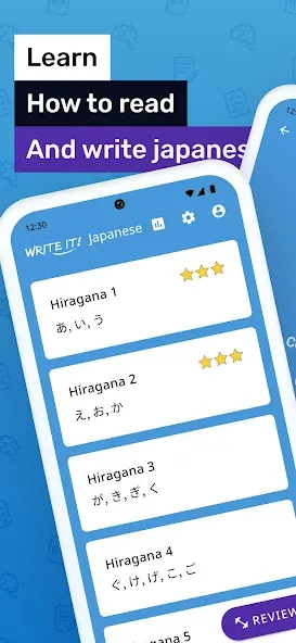 Write It! Japanese [МОД Бесконечные монеты] Screenshot 1