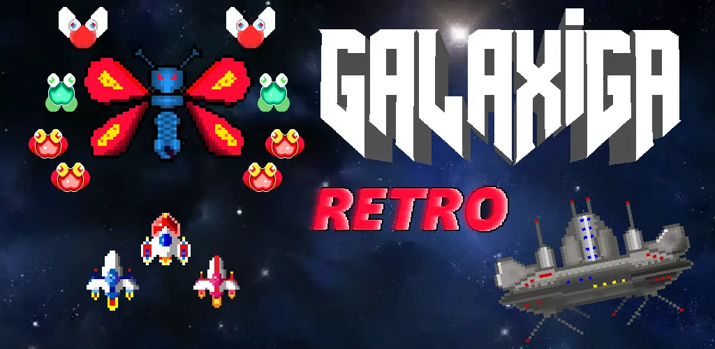 Galaxiga Retro Arcade Action (Галаксига Ретро Аркейд Экшн) [МОД Меню] Screenshot 1