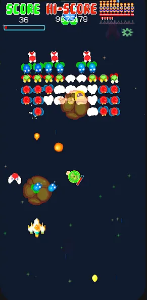 Galaxiga Retro Arcade Action (Галаксига Ретро Аркейд Экшн) [МОД Меню] Screenshot 2