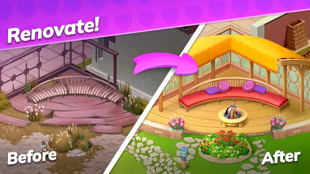 Emma's Mansion: Design & Match [МОД Бесконечные монеты] Screenshot 3