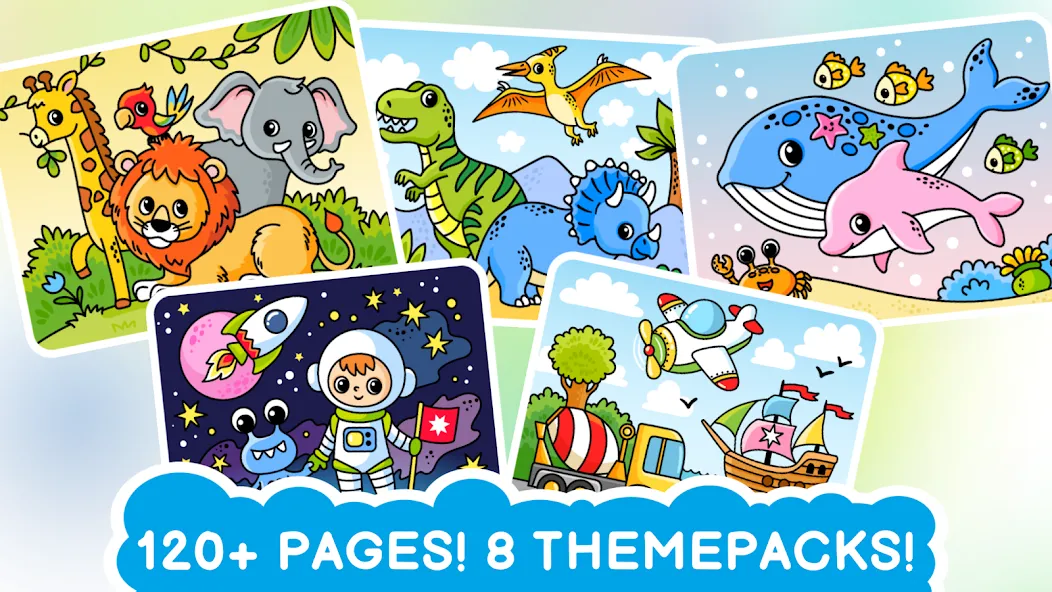 Easy coloring book for kids [МОД Unlimited Money] Screenshot 2