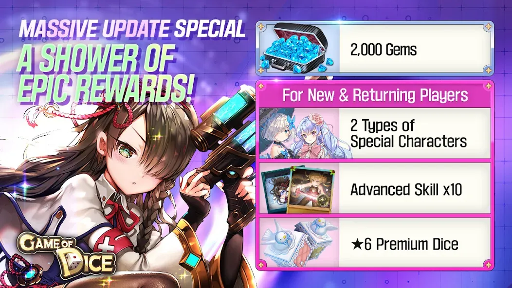 Game of Dice: Board&Card&Anime (Гейм оф Дайс) [МОД Много монет] Screenshot 1