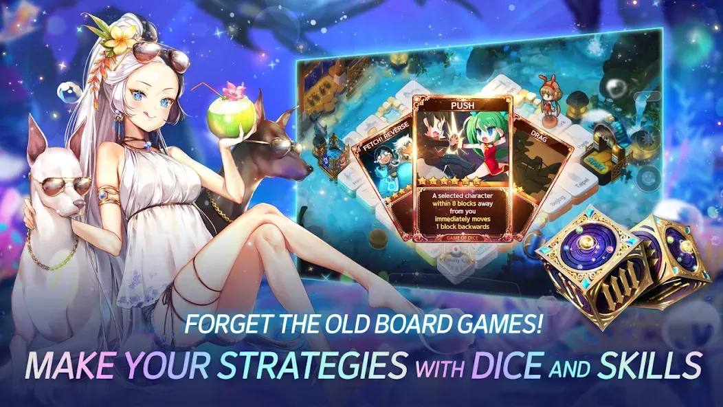 Game of Dice: Board&Card&Anime (Гейм оф Дайс) [МОД Много монет] Screenshot 3