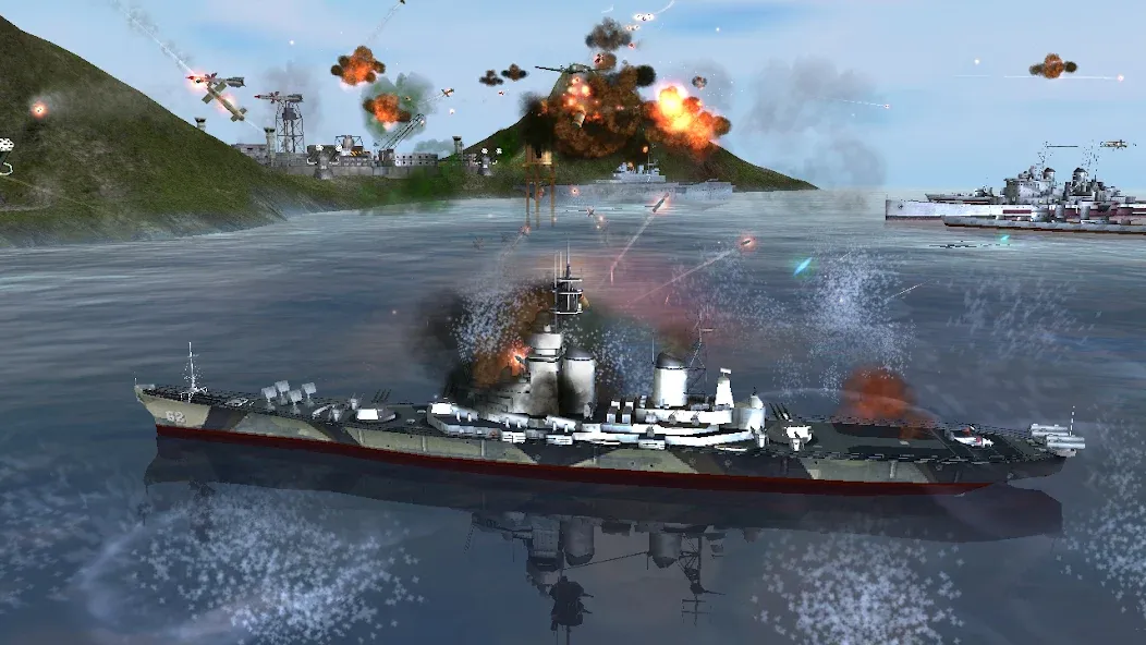 WARSHIP BATTLE:3D World War II [МОД Mega Pack] Screenshot 3