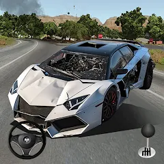 Взломанная Mega Car Crash Simulator (Мега Кар Краш Симулятор)  [МОД Много денег]