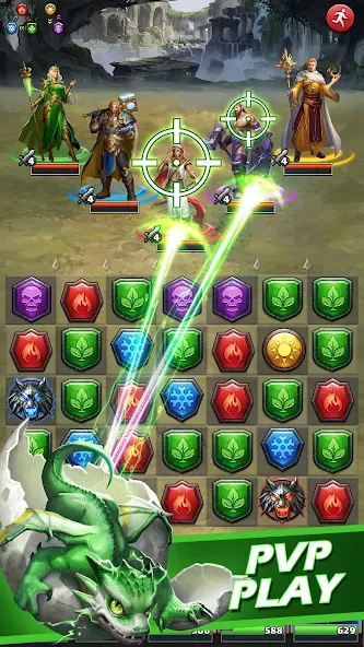 MythWars & Puzzles: RPG Match3 [МОД Много монет] Screenshot 3