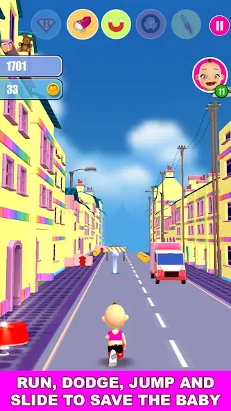 Baby Run The Babysitter Escape [МОД Бесконечные монеты] Screenshot 1