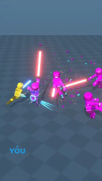 Block Gladiator 3D: sword duel (Блок Гладиатор 3D) [МОД Много денег] Screenshot 1