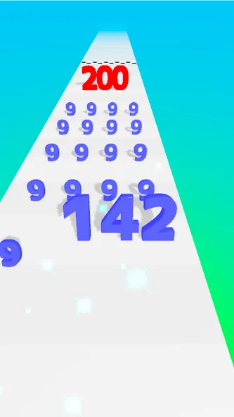 Number Master: Run and merge (Намбер Мастер) [МОД Бесконечные деньги] Screenshot 2