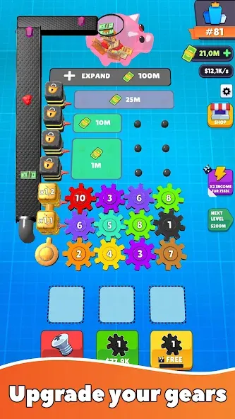 Gear Clicker (Гир Кликер) [МОД Unlocked] Screenshot 1
