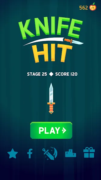 Knife Hit (На русский язык  переводится как Удар ножом) [МОД Много денег] Screenshot 4