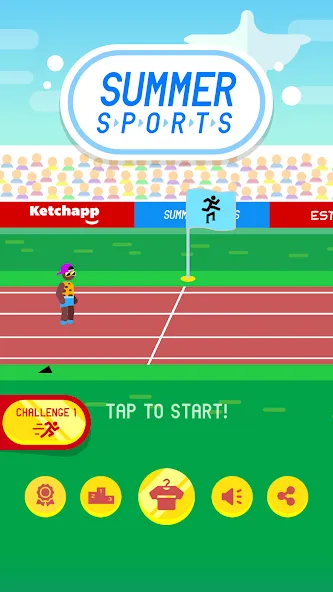 Ketchapp Summer Sports (Кетчапп Летний Спорт) [МОД Бесконечные деньги] Screenshot 5