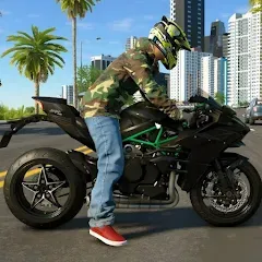 Скачать взлом Kawasaki Ninja H2r Games 3D (Кавасаки Ниндзя 2р Игры 3D)  [МОД Бесконечные деньги]
